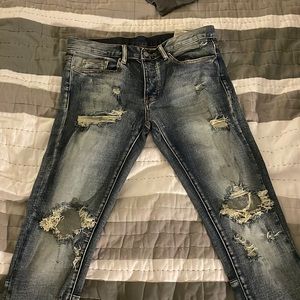 MNML jeans, Size 31, Slim Fit, zipper bottoms